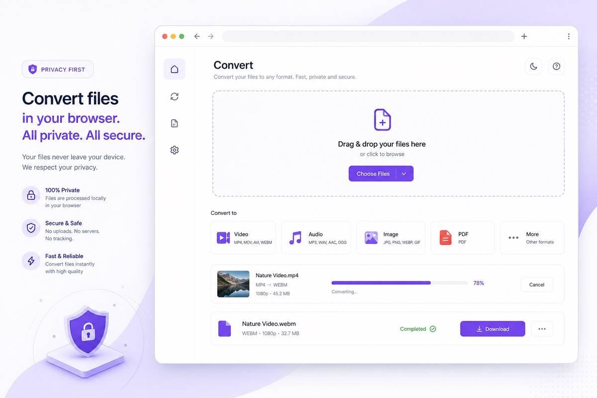 Privacy-First File Converter project mockup