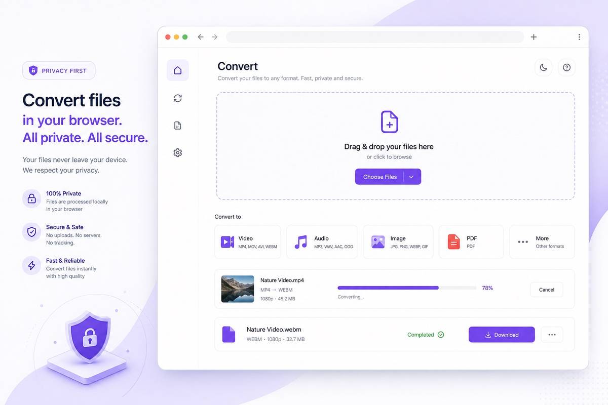 Privacy-First File Converter project mockup